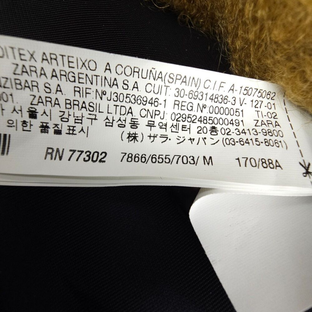 NEW Zara Wool Mohair Cape Coat Draped Poncho Jacket Camel Minimal French Girl - Picture 8 of 8